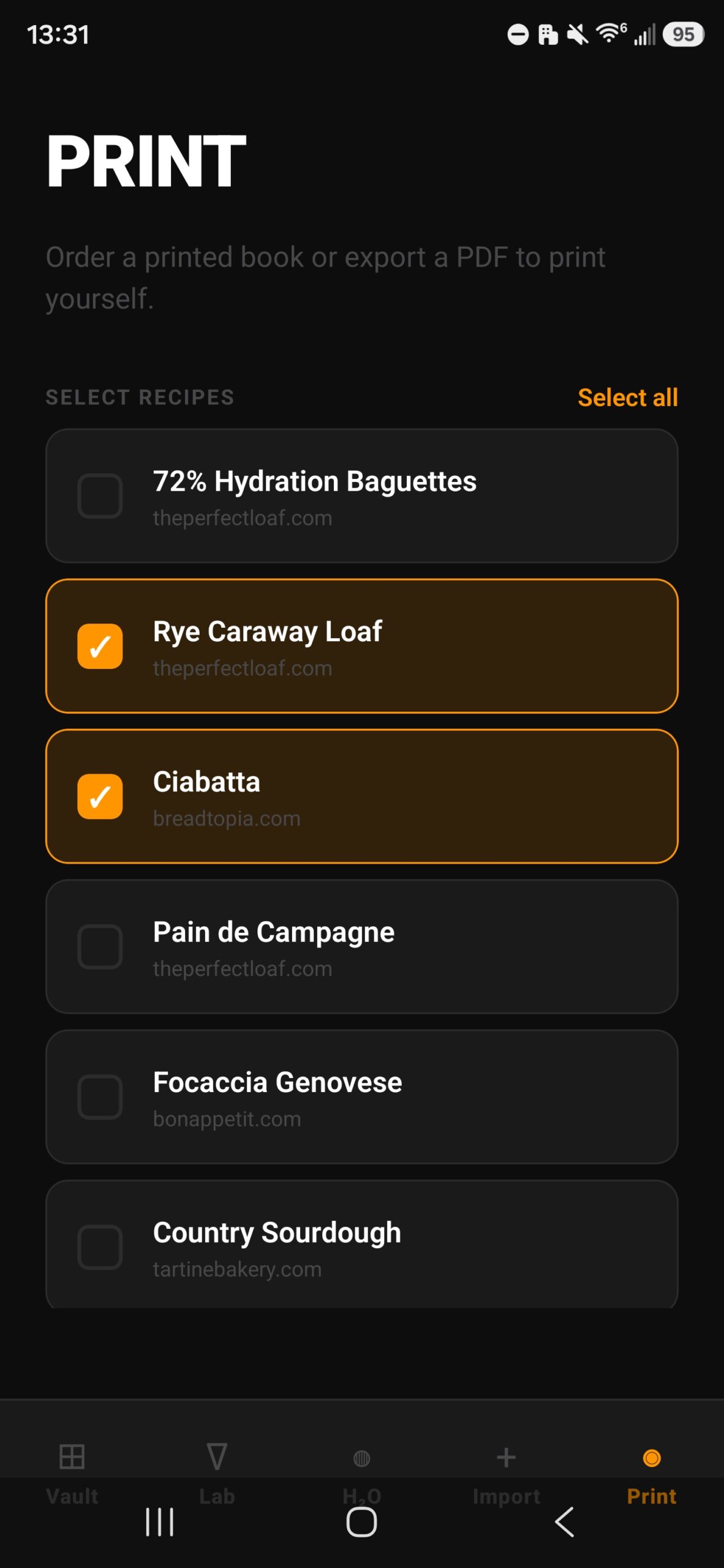 Bread Labs cookbook print screen